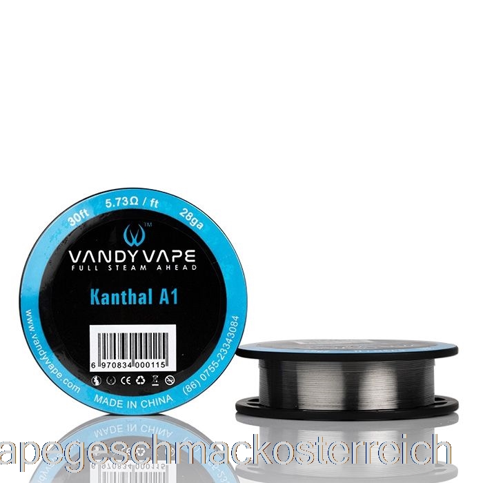 Vandy Vape Spezialdrahtspulen Kanthal A1 – 28ga / 5,73 Ohm – 30 Fuß Vape-Geschmack